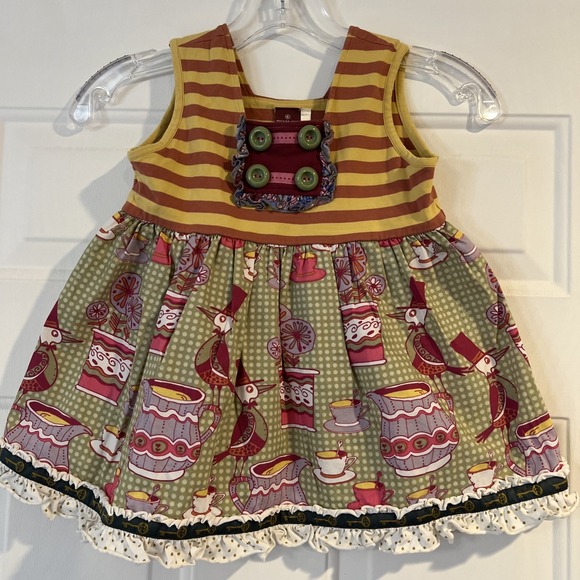 Matilda Jane Other - Matilda Jane Girl's Sz 6 Sailor Character‎ Counts Tea Party Stripes Ruffle Top